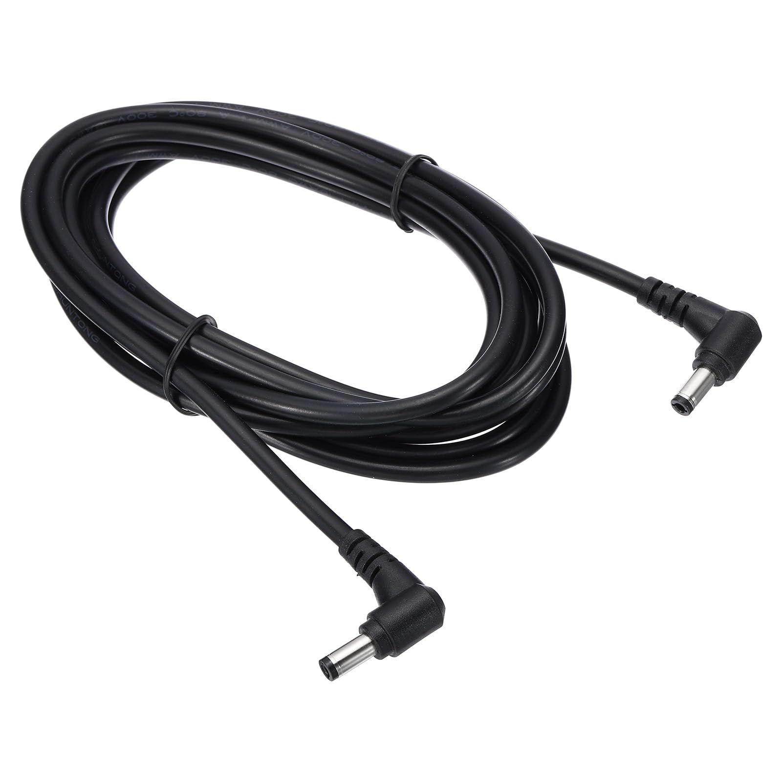 PATIKIL 10 stóp 5,5 mm x 2,5 mm męski na męski kabel zasilający DC, 18AWG adapter do przewodu 90 stopni Kabel przedłużający kątowy do taśm LED, kamery monitorującej DVR.