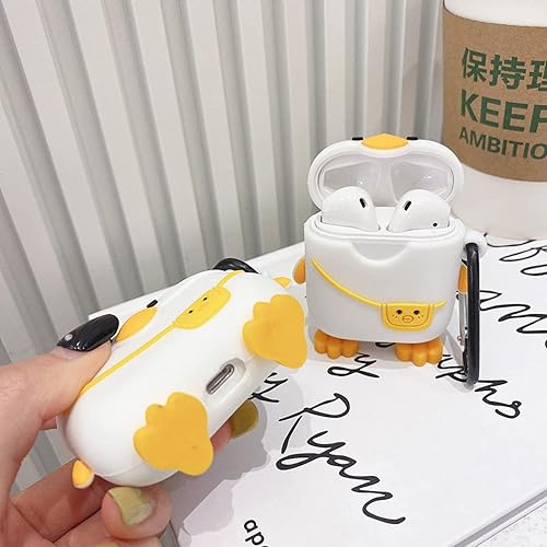 Miniatura 6 de Linda funda de pato para Airpod ProPro 2 Gen 2022 divertidas fundas de silicona Kawaii Cool Air Pods Pro bolsa blanca diseño de pato para Apple