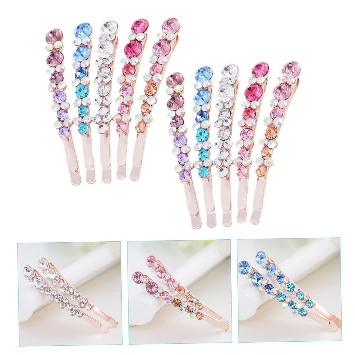 MAGICLULU 3er-set Mit Strasssteinen Haarnadel-set Für Damen Modische Haarnadel Starker Halt Für Hochzeit Party Dating 10 Stück X 3