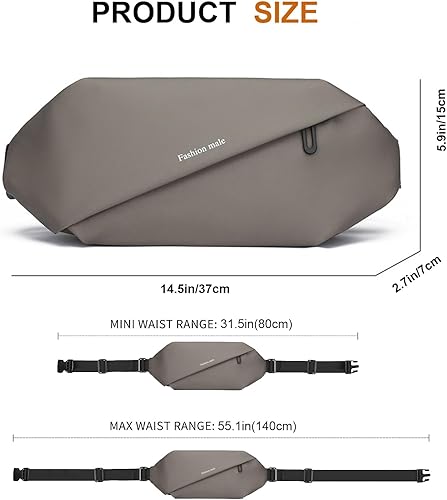 Miniatura 2 de Riñonera cruzada para hombres y mujeres, riñonera de moda con correa ajustable, para correr al aire libre, ciclismo, deportes, viajes, senderismo,