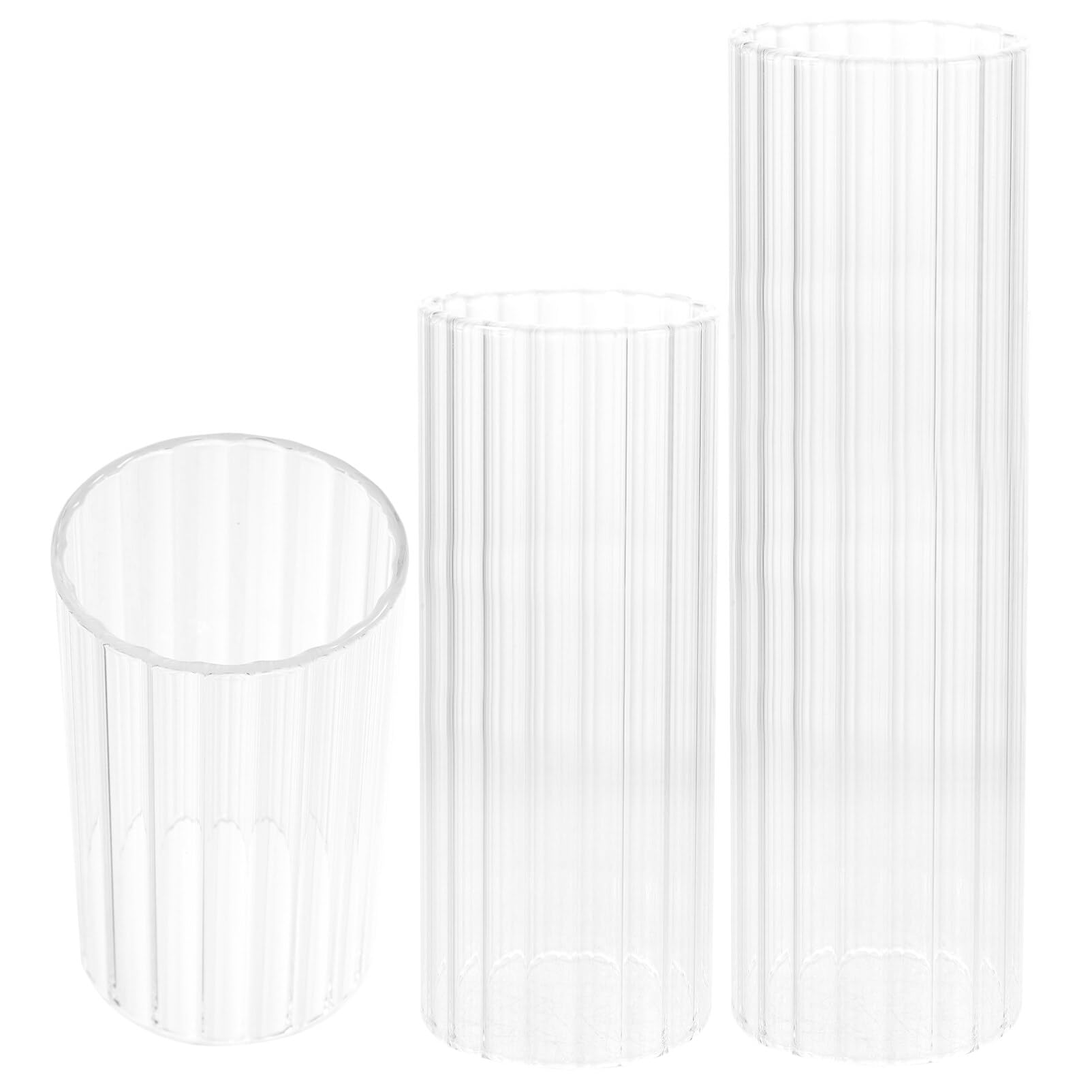 3pcs Windproof Glass Candle Holder Home Candle Holder Candle Holders Glass Candle Shades for Desktop Household Candle Holder Desktop Candle Holder Desktop Glass Shades