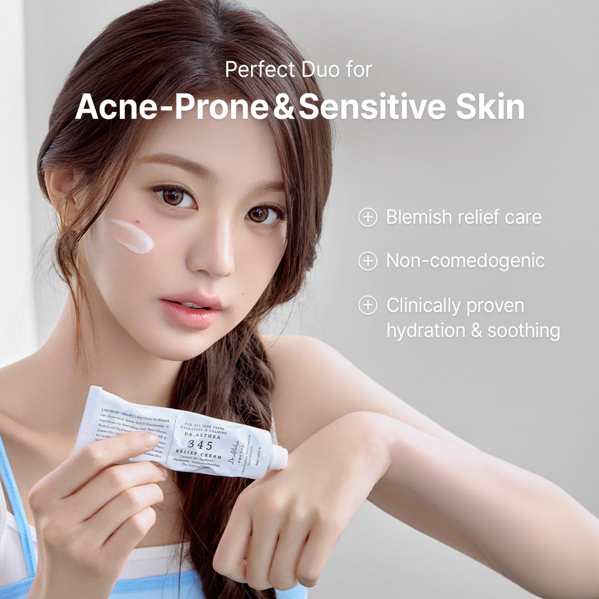 Dr.Althea 345 Relief Cream & Mist Duo, Korean Vegan Skin Care Set