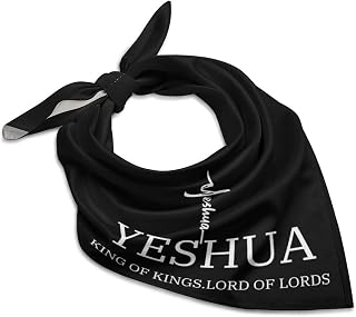 Yeshua Jesus Christian Bandana for Men Women Square Headscarf Handkerchief Silk Neck Scarf Headbands