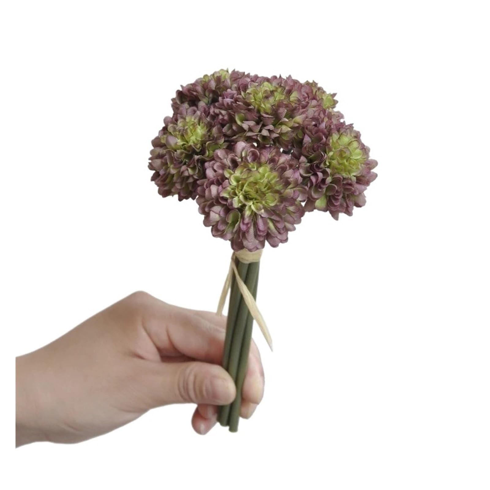 HamPaesk 6pcs Simulation Flower Artificial Auditorium Decoration(Curry green)