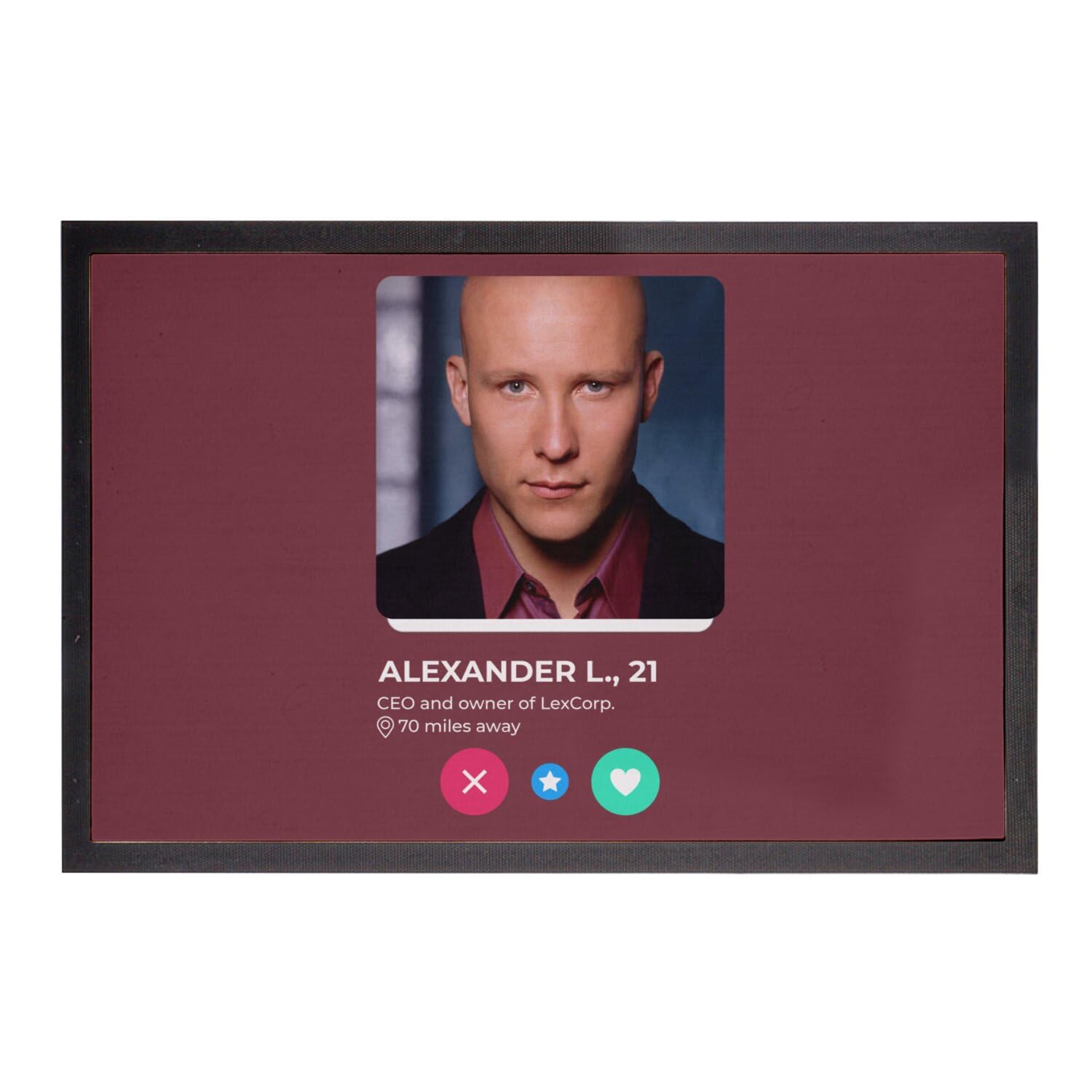 Paillasson Rouge Alexander Lex Social Network Comics 60x40cm pour entrée