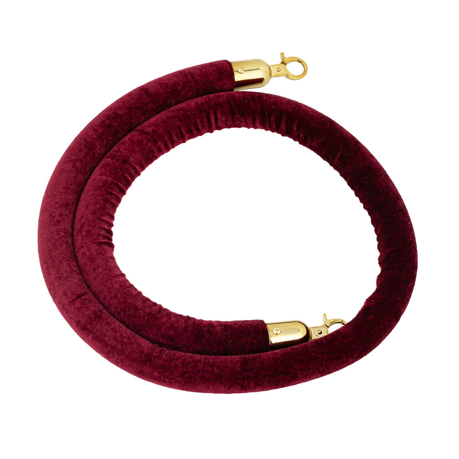 SRNSAEB 3ft - 16.5ft Long Velvet Rope, Thick Stanchion Hanging Ropes with Gold Clasps, Crowd Control Safety Barrier for Red Carpet/Movie Theaters (Color : A, Size : 3m (10 feet))