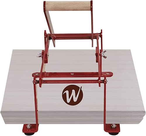 Miniatura 9 de WoodLinoPress Prensa de impresión de bloques de lino a mano, prensa de linóleo, rojo-a3