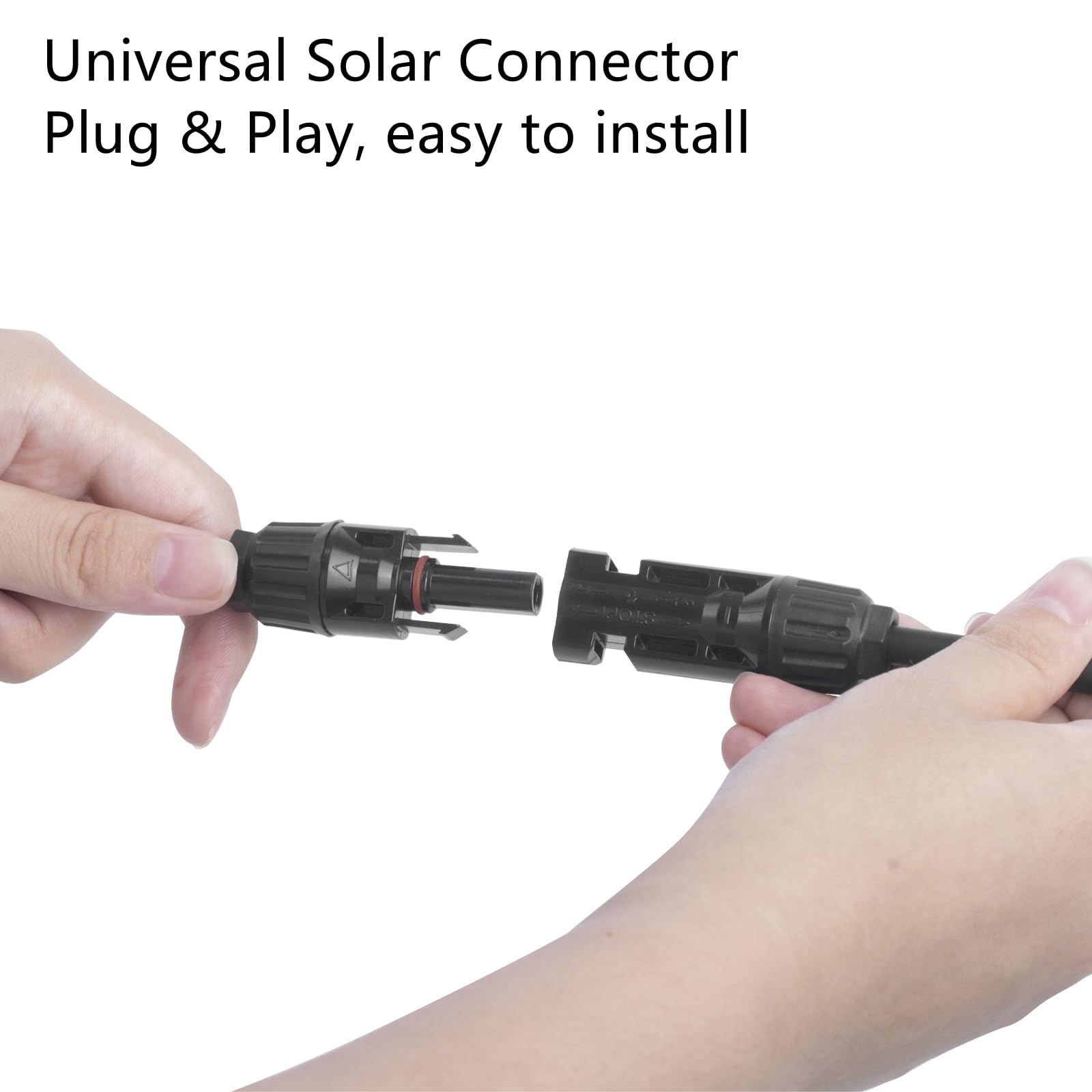4 do 1 złącza paneli słonecznych Y rozgałęzione uniwersalne złącza solarne 10AWG (czerwone i czarne)