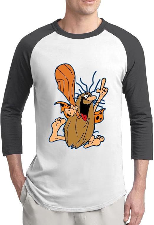 Amazon.com: Men Captain Caveman Animated Series Vintage 3/4 Sleeve Raglan Shirts : Clothing 