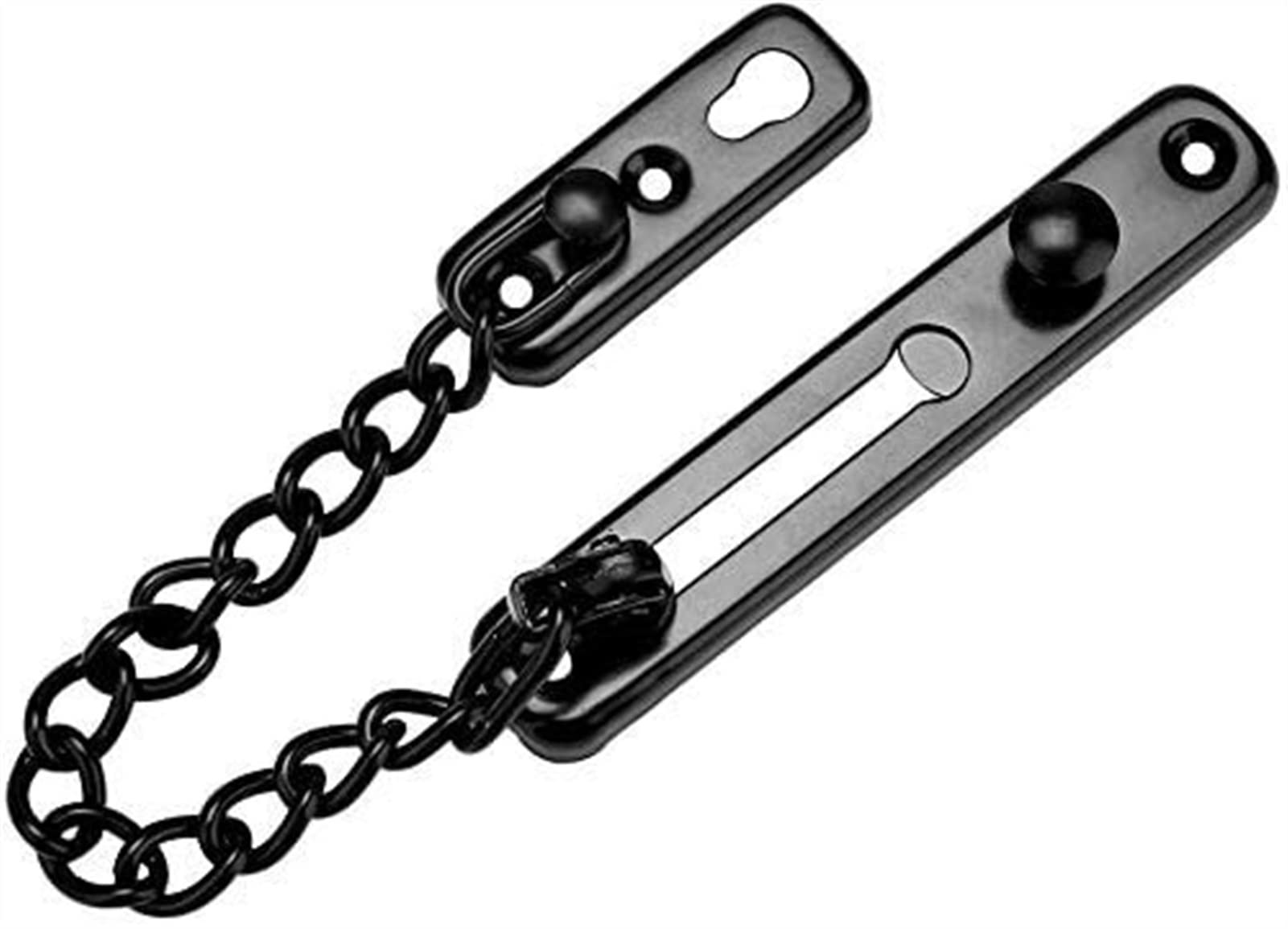 NVSFZGIYG Door Chain Lock, Safe Buckle,Latch Safety Limiter,Hotel Home Bolt Anti-theft Security (Color : B(Nero)