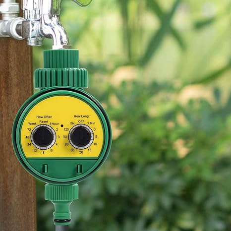 Ubersweet Two Dial Automatic Electronic Watering Timer Garden Irrigation Controller