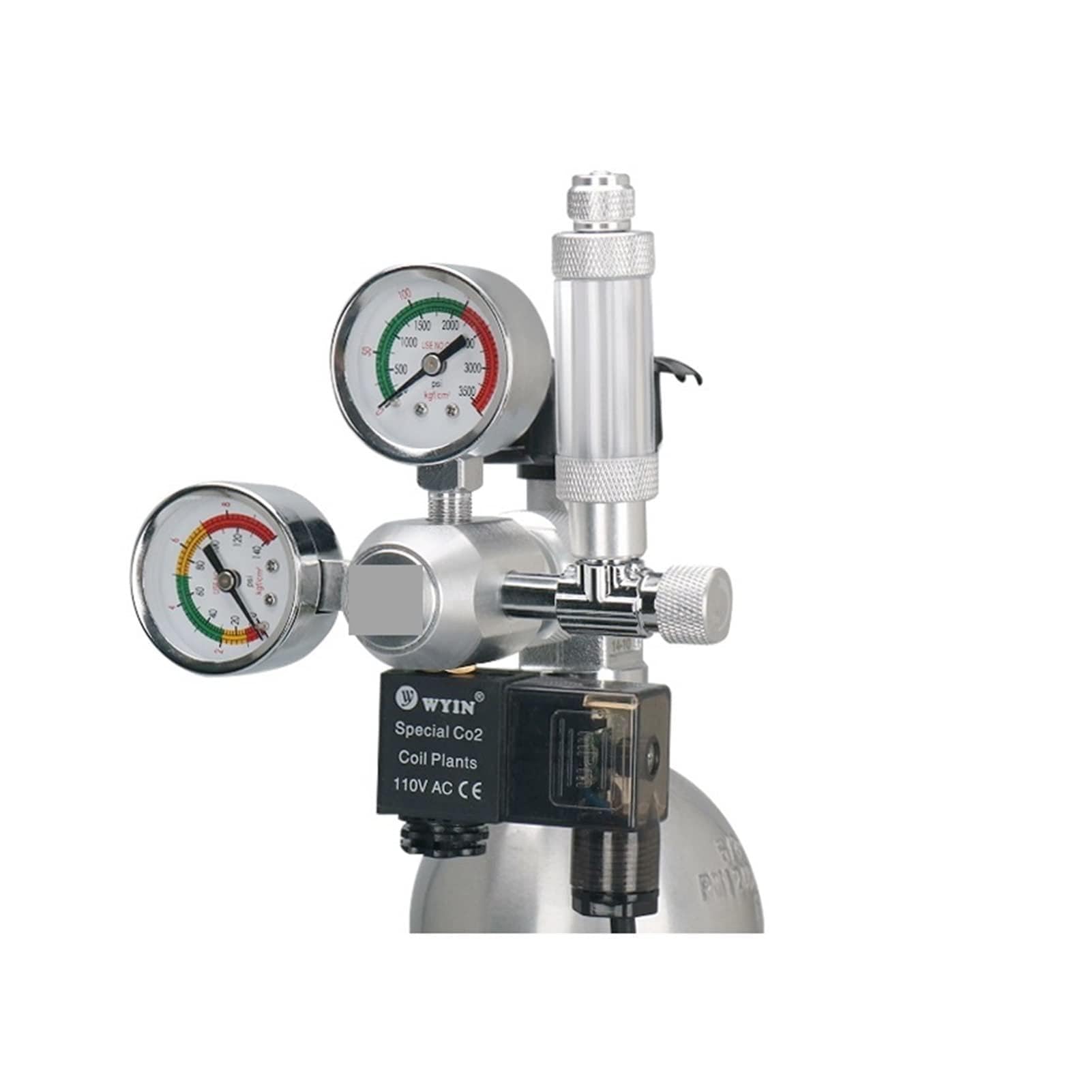 Reduktor ciśnienia CO2, Akwarium CO2 Regulator Zestaw elektromagnetyczny Układ generatora reaktora sterowania Upper(D01-12,M22)