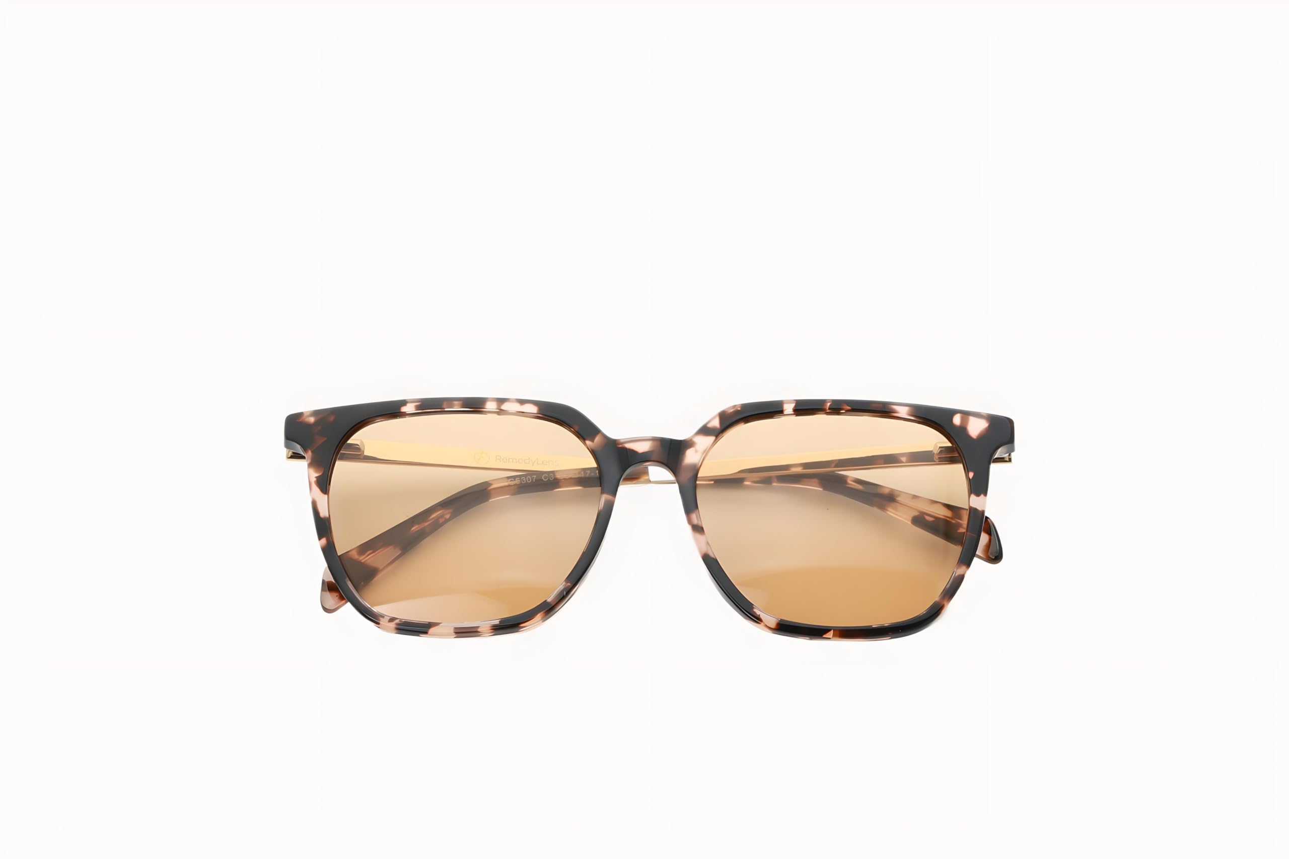 Jesse FL-41 - Occhiali in acetato di tartaruga con bracci in metallo dorato, sensibilità alla luce e sollievo dall'emicrania