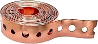 Rocky Mountain Goods Copper Clad Steel Pipe Hanger Strap 5/8" x 10 ft - Corrosion-Resistant Support for Walls, Joists, Rafters