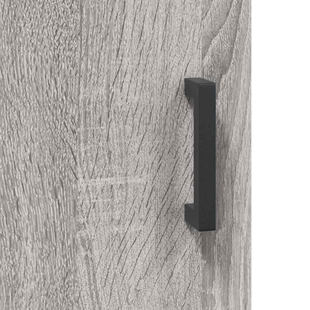 vidaXL Armoire Murale, Placard Suspendu avec Rangement, Meuble Flottant de Salon Bureau Chambre, Moderne, Sonoma Gris Bois d'Ingénierie