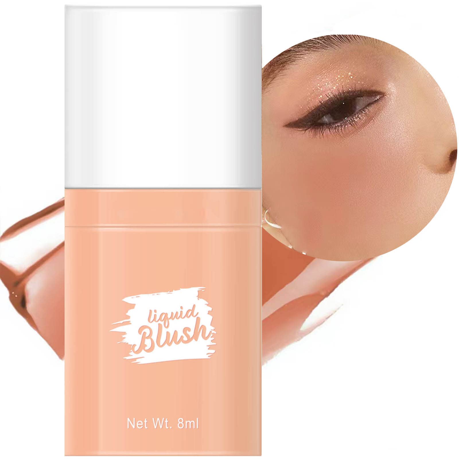 MAY FOLTREN (05 ) - Liquid Blush Makeup,Cream Blush for Cheeks,Natural Looking,Lightweight,Breathable Feel,Sheer Flush Of Colour,Long-Wearing,Dewy Finish 8ml (05 )