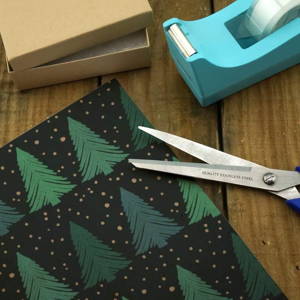 GRAPHICS & MORE Snowy Christmas Trees Pattern Premium Kraft Roll Gift Wrap Wrapping Paper