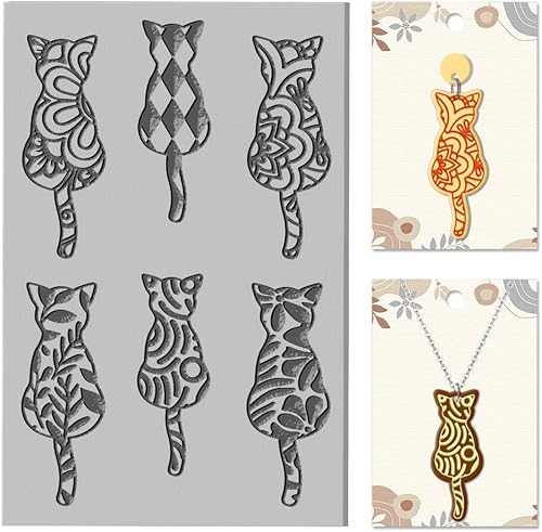 CHGCRAFT Tapete de textura de arcilla para visión trasera, moldes de arcilla polimérica bohemia, herramientas artísticas de textura de arcilla para