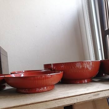 Amazon.co.jp: 菓子椀 お椀 漆器 木製 金彩 網模様 骨董