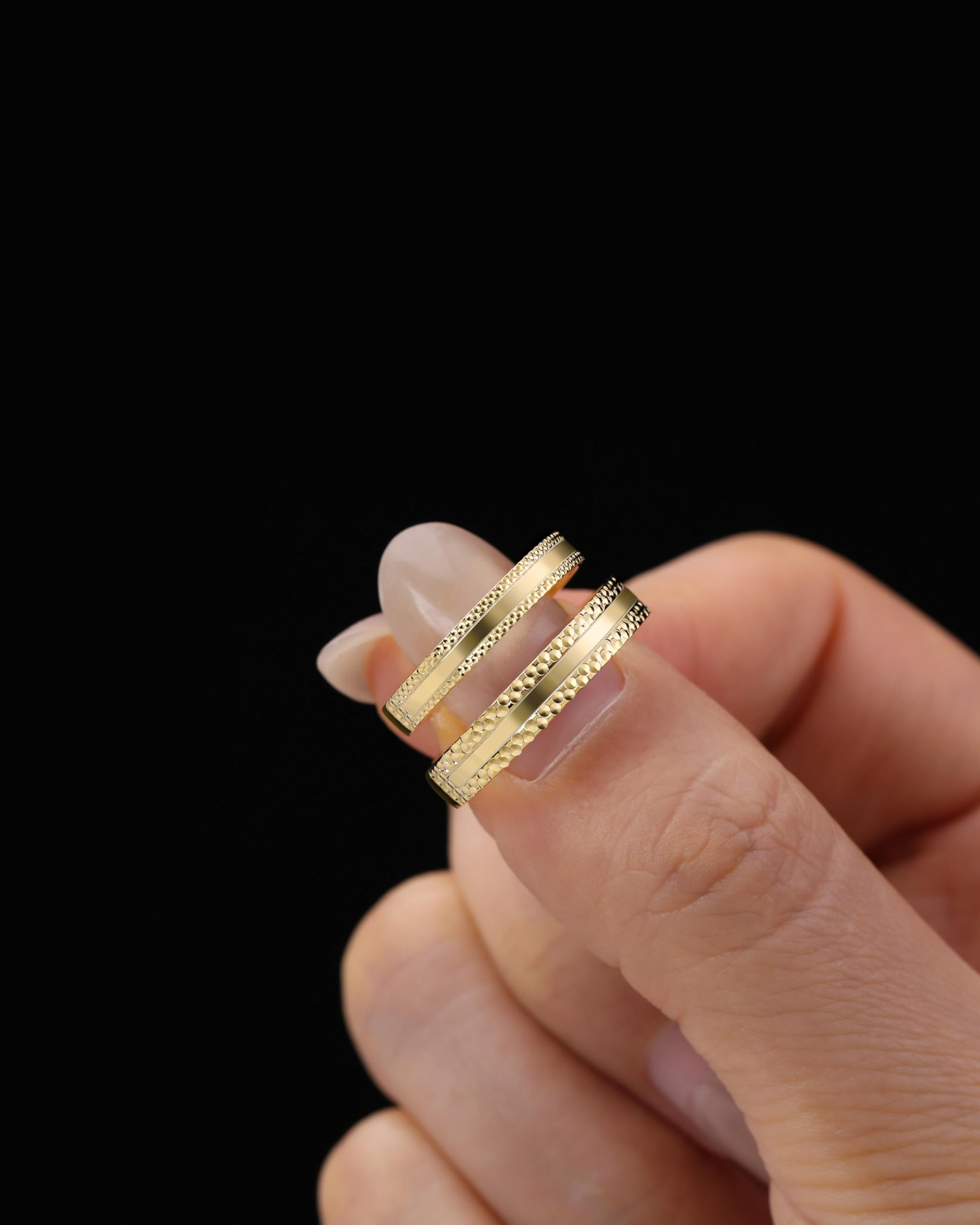 Meissa Alianzas de Plata de Ley 925 para Pareja Anillos de Boda Ajustables de Compromiso Promesa Aniversario Joyería Nupcial San Valentín