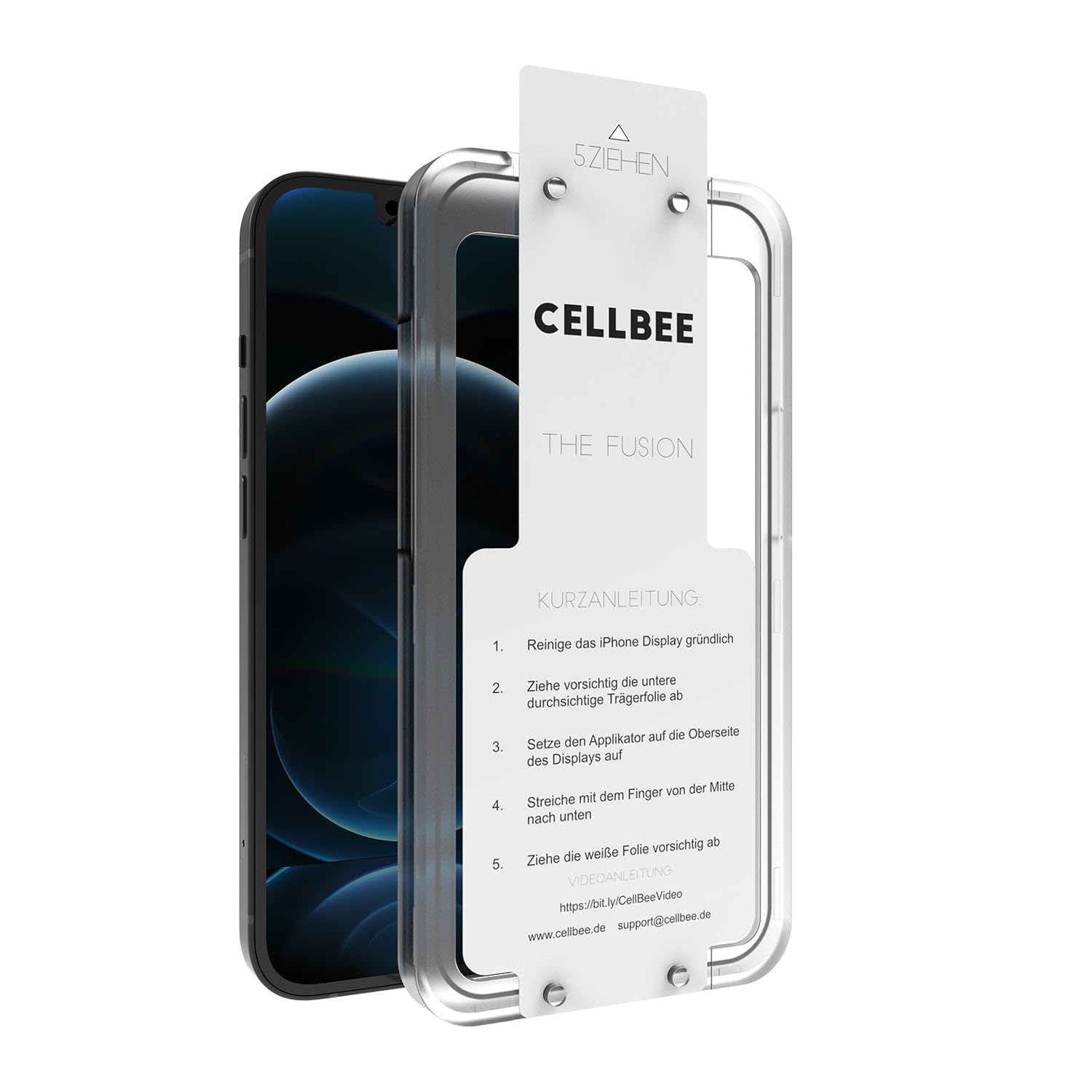 CELLBEE Compatible with iPhone 13 Mini Tempered Glass The Fusion Includes Easy Install Applicator, Invisible - Image 2