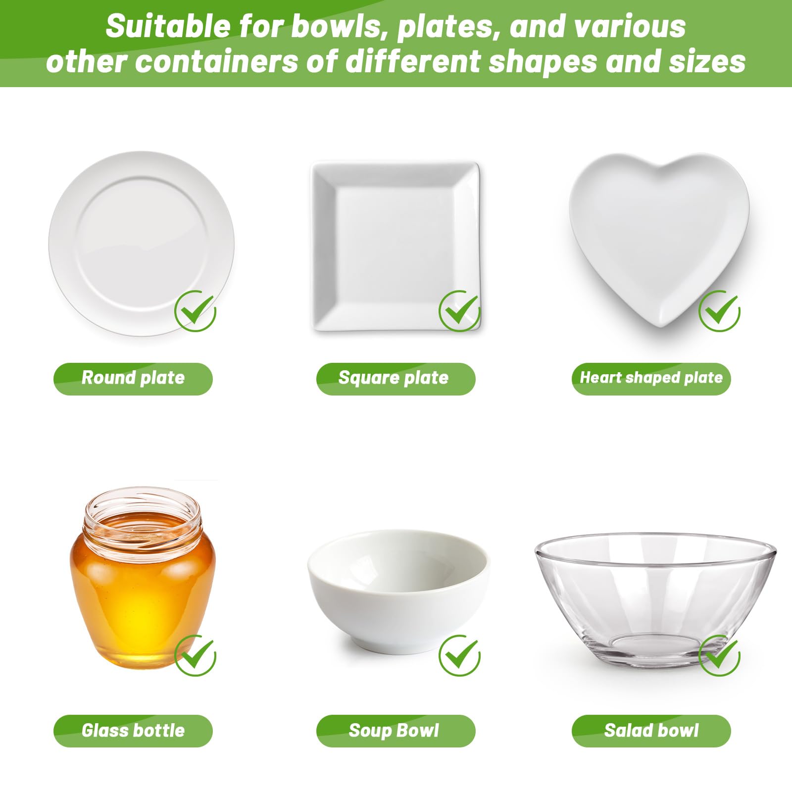 Sublaga - 90 fundas elásticas reutilizables para almacenamiento de alimentos, variedad de 5 tamaños translúcidos elásticos y coloridos platos de platos, alternativa al papel de aluminio, envoltura de