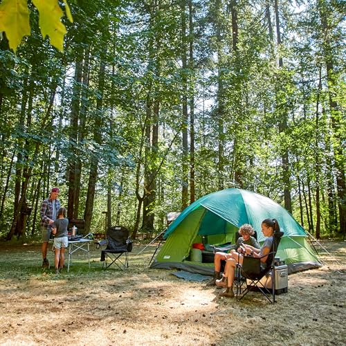 Image of Coleman Sundome Camping Tent with Rainfly, 2 /3 /4 /6 Person Tent Sets Up in 10 Mins, Weatherproof Shelter for Camping, Festivals, Backyard, Sleepovers, & More