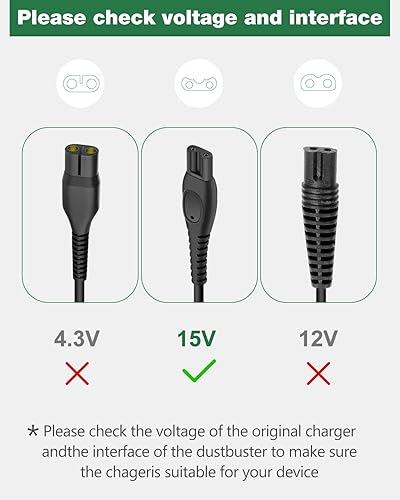 Miniatura 7 de Cable de alimentación de repuesto de 15 V para HQ8505 2300 3500 7000 5000 3000 Series y MG5750 MG7750 Afeitadora eléctrica Afeitadora Aquatec