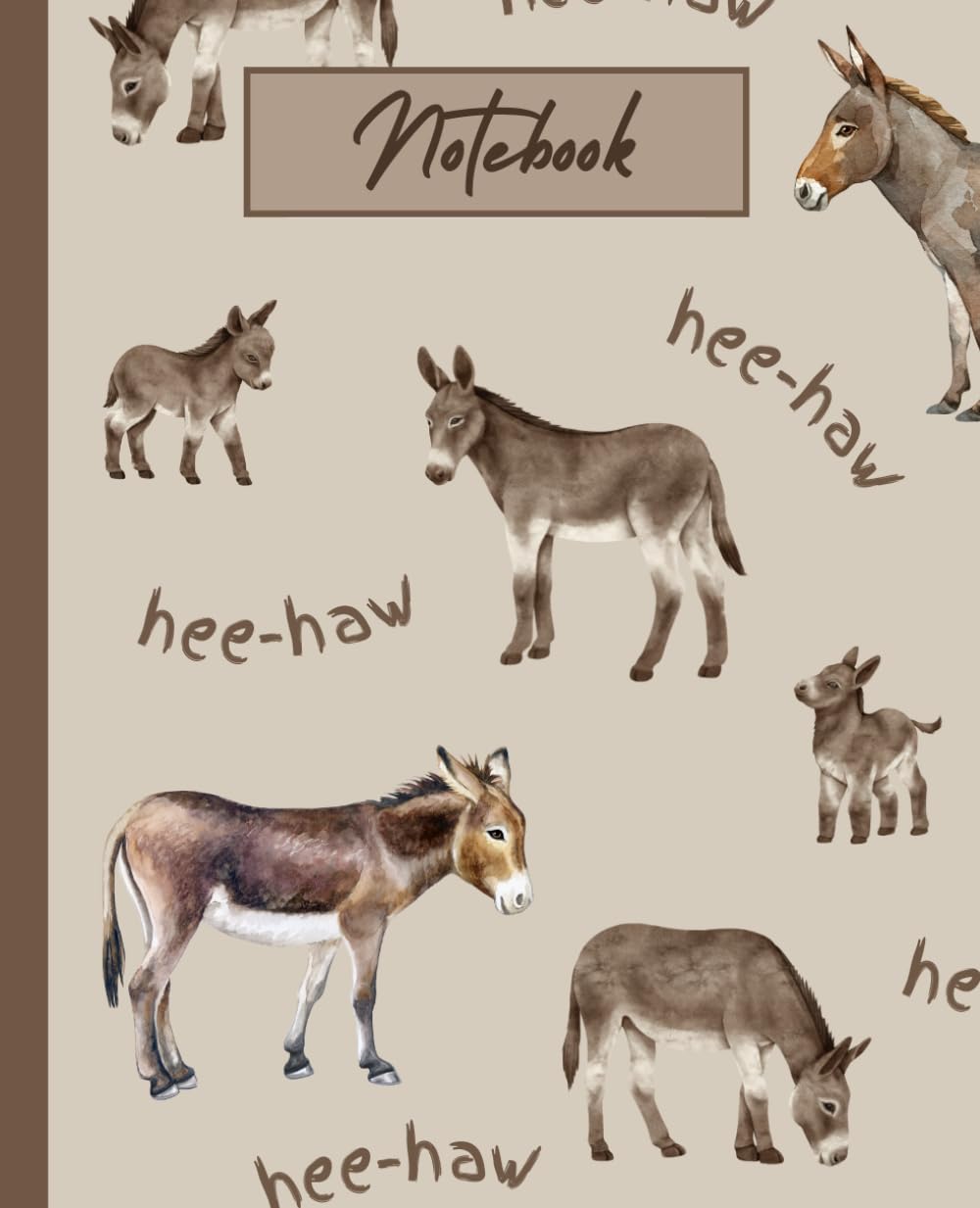 Donkey Journal, Perfect Gift for Donkey Lover, Lined Cute Donkey Notebook: 110 pages, 7.5 x 9.25"