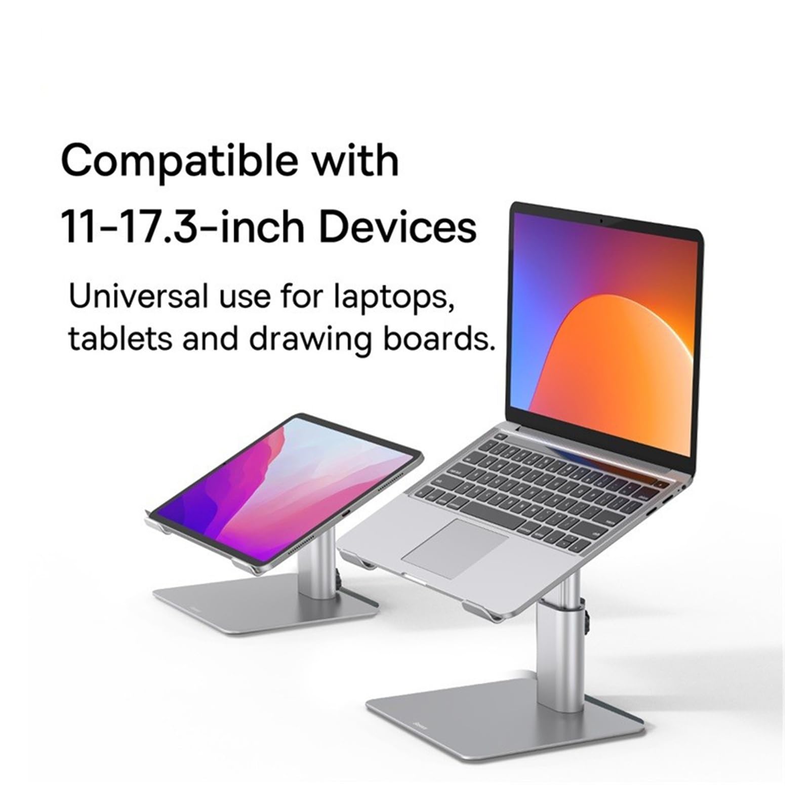 Supporto regolabile scalabile pieghevole in alluminio per notebook verticale