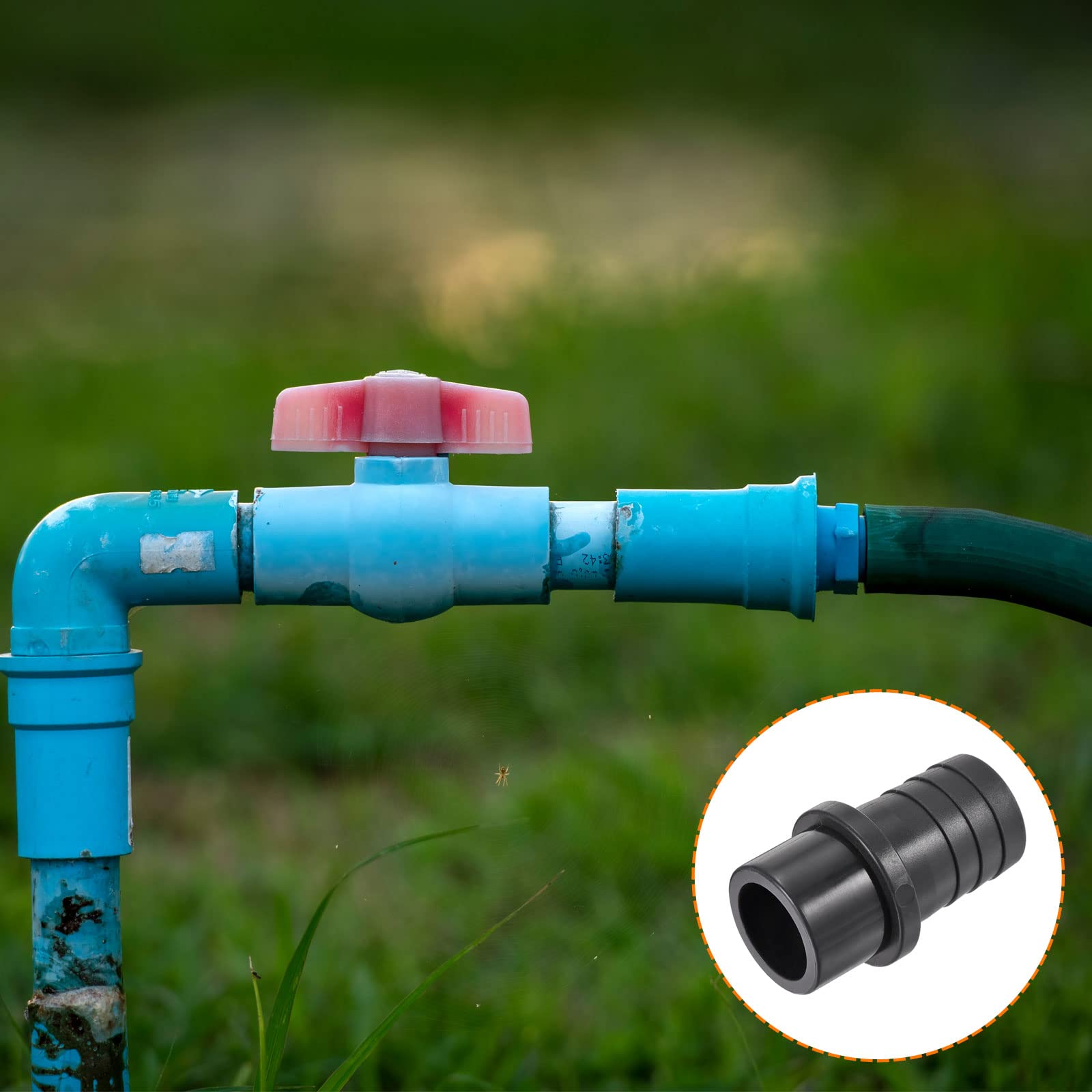 M METERXITY 2 Pack PVC Pipe Fitting, Water Tube Connector, 30mm Barb Straight Pipe Joint - Image 2