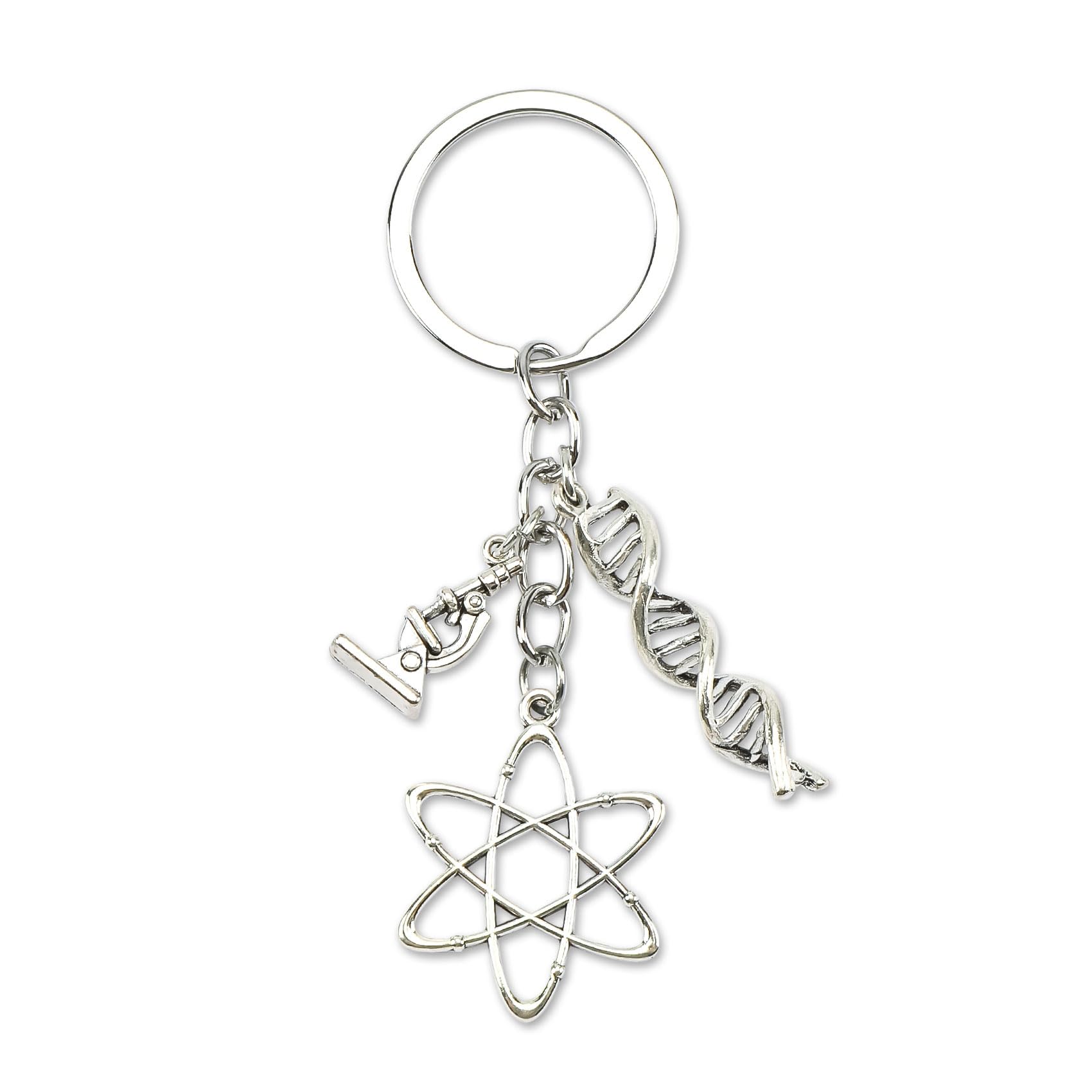 Tranbath Schlüsselanhänger mit Biochemische Instrumente für Chemie Liebhaber, Geschenk für Frauen, Geburtstagsgeschenk Freundinnen, Chemie Schlüsselanhänger für die Schule, Freundschaft Anhänger