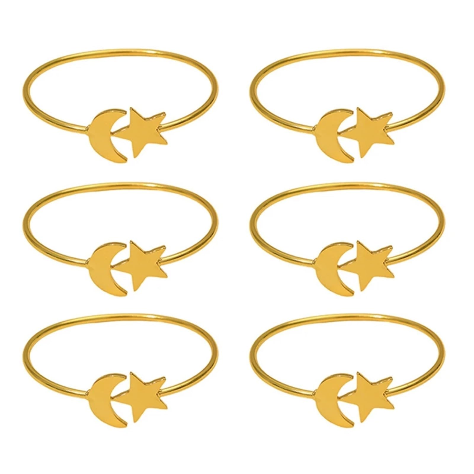 napkin rings 1 Piece Moon Gold Napkin Rings Party Decor For Cloth Napkins Holder - Kitchen And Wedding Decorations