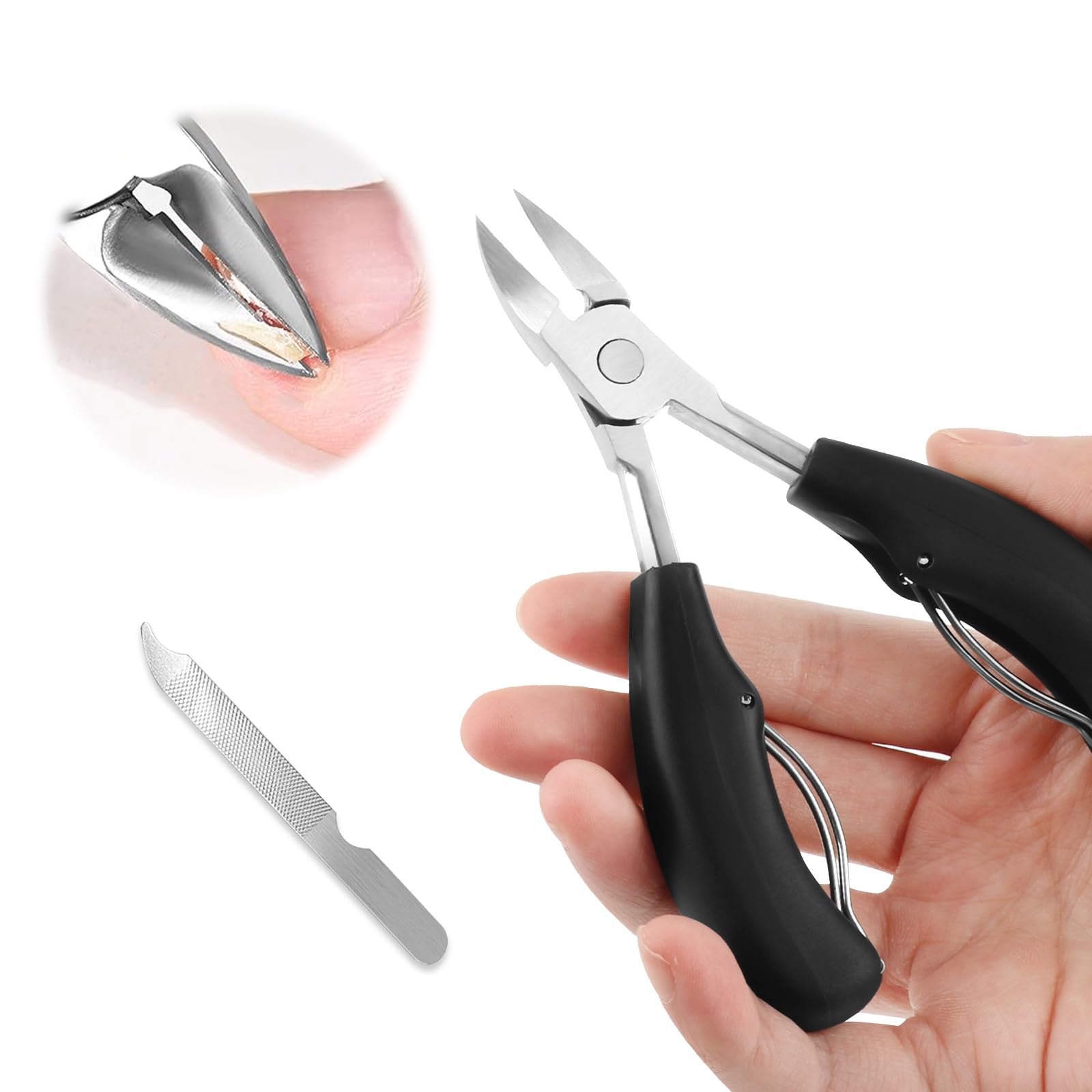 Toenail Clippers for Seniors-Heavy Duty Long Handle Design for Thick Toe Nails-Adult Large Grooming Tool