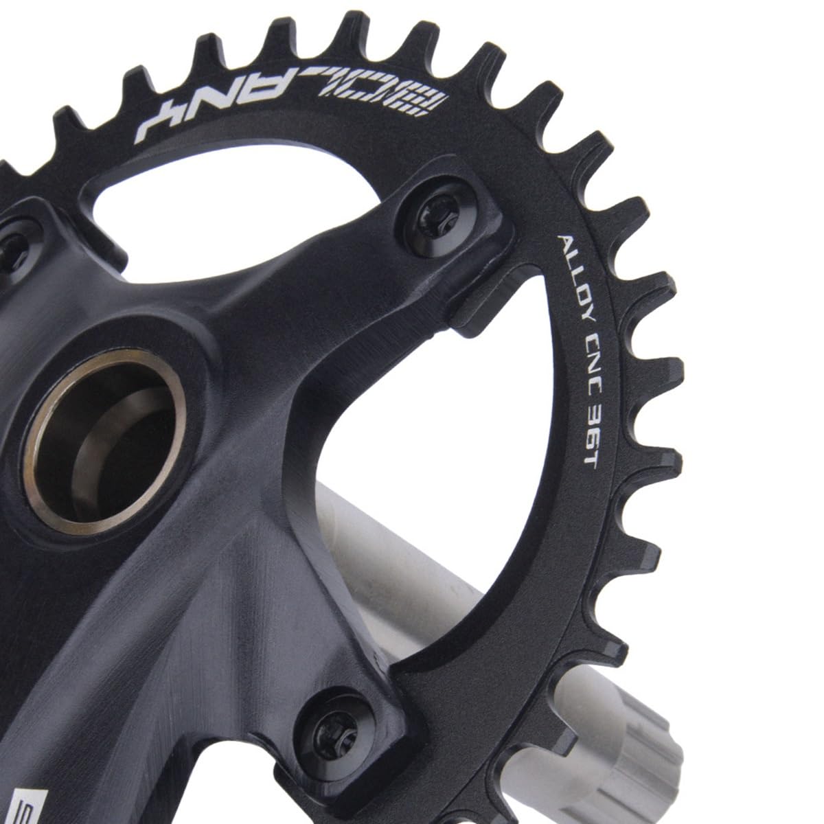 Juego de bielas huecas integradas MTB de 170 mm, juego de bielas de aleación de aluminio, juego de bielas redondas individuales con plato ancho estrecho 34/36T