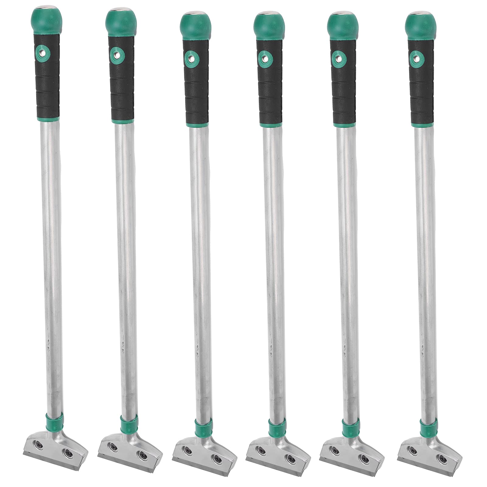 6 Piezas Cuchillo Rascador de Aleación de Aluminio para Limpieza de Paredes de Vidrio de Piso Herramienta Rascadora de 60 cm con Cuchilla de Afeitar Reemplazable y Mango de Goma