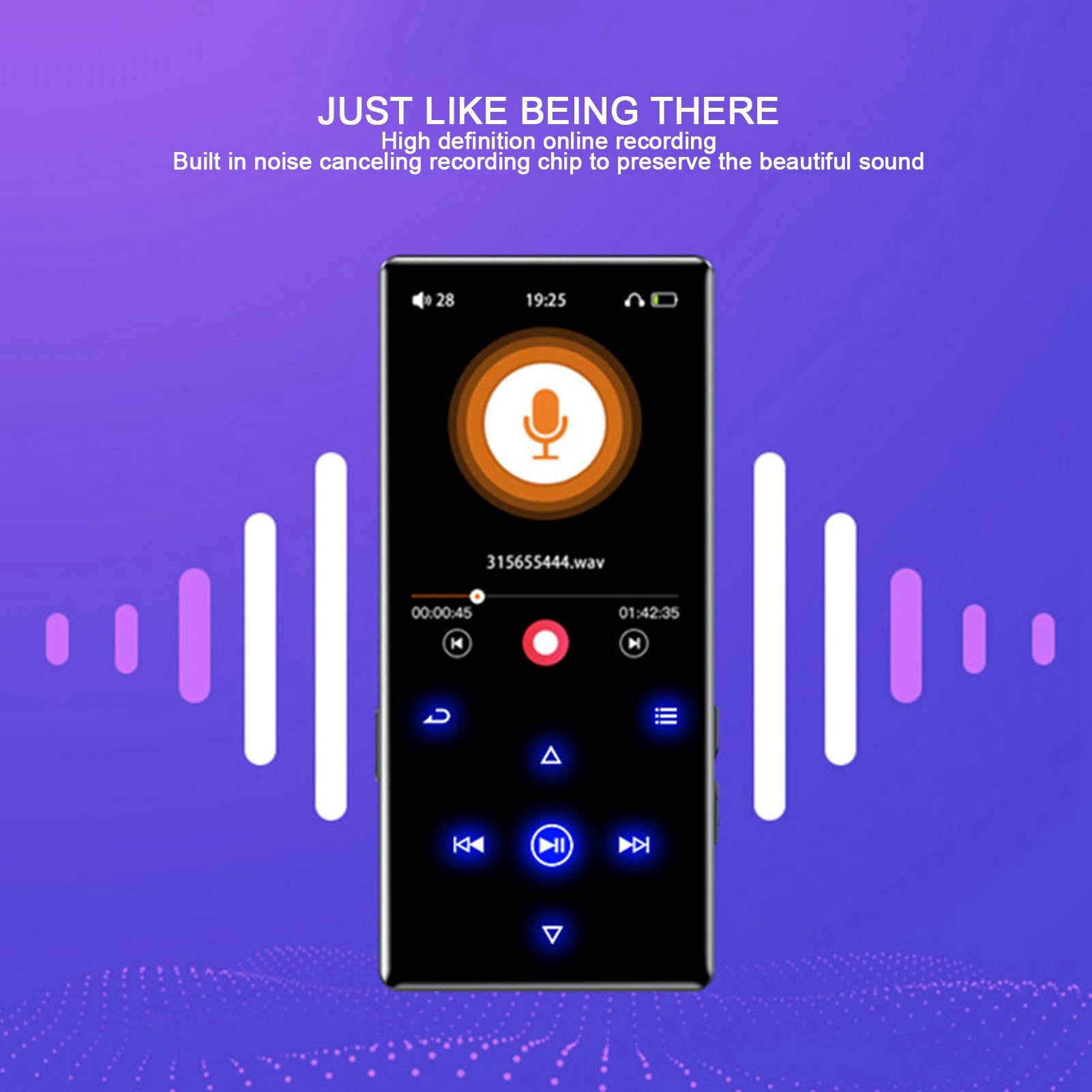 Reproductor de MP3 con Sonido HiFi sin Pérdidas, BT 5.0, (16GB)