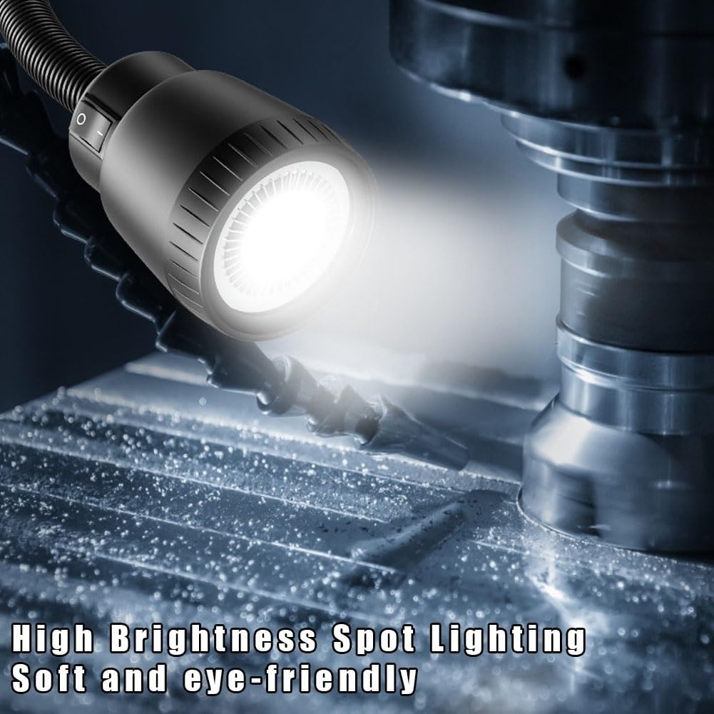 Lampa robocza LED, przeciwwybuchowa lampa warsztatowa, elastyczna regulowana 360 stopni lampa robocza z łabędzią szyjką, magnetyczna lampa robocza, do oświetlenia przemysłowego (przełącznik magnesu