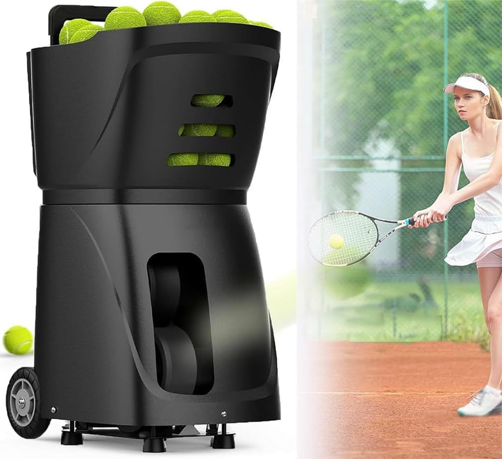 Portable Tennis Ball Tosser, Tennis Ball Machine Premium Smart App-Control, Enhancing Gameplay Skills, Agile Exercise, for Single Player Training