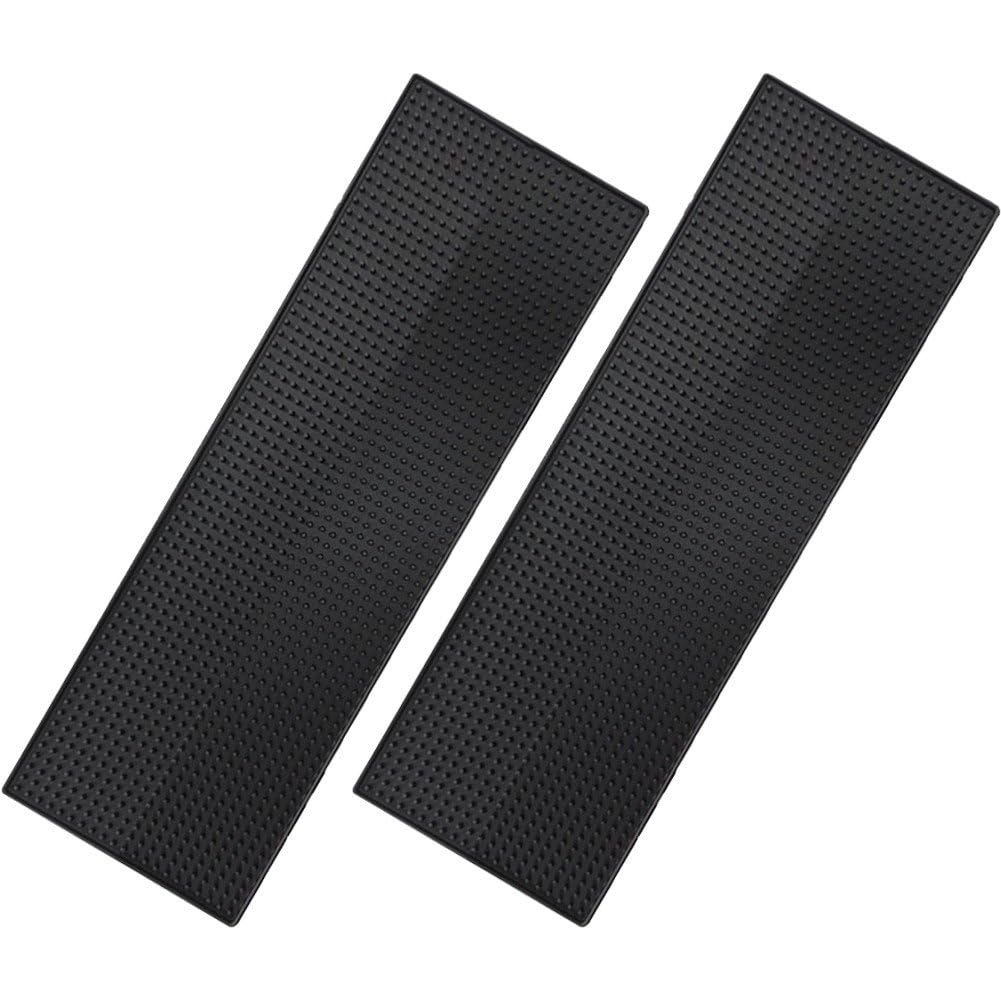 Tappetini Servizio Bar 2 Pezzi, Tappetino Bar Nero, 60x20 Cm, Tappetini Antiscivolo Per Bar Caffè Whisky Sottobicchieri, Tappetino Per Asciugare I Piatti, Tappetino Per Schizzi Per Bar, Cucina,