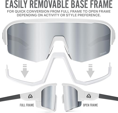 Miniatura 3 de Wildhorn Radke - Lentes de ciclismo MTB, UV400, gafas de sol deportivas de esquí y correr para mujeres y hombres, gafas de béisbol con 3 lentes de