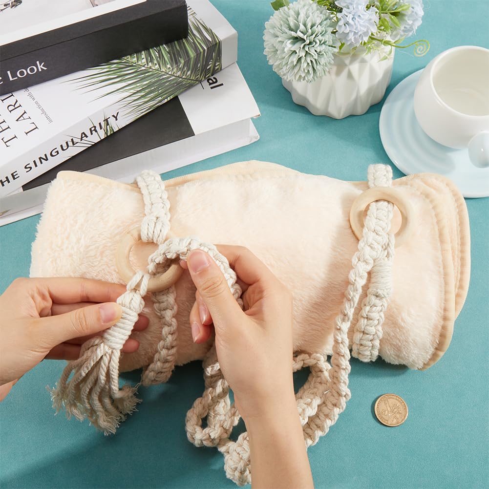 GORGECRAFT Macrame Yoga Mat Tracolla Da Trasporto per Tappetino Da Yoga Sling Carrier Mandorla Sbiancata Regolabile Da Viaggio Nappa A Tracolla In Cotone Intrecciato Yoga Cinghie Da Trasporto Sling