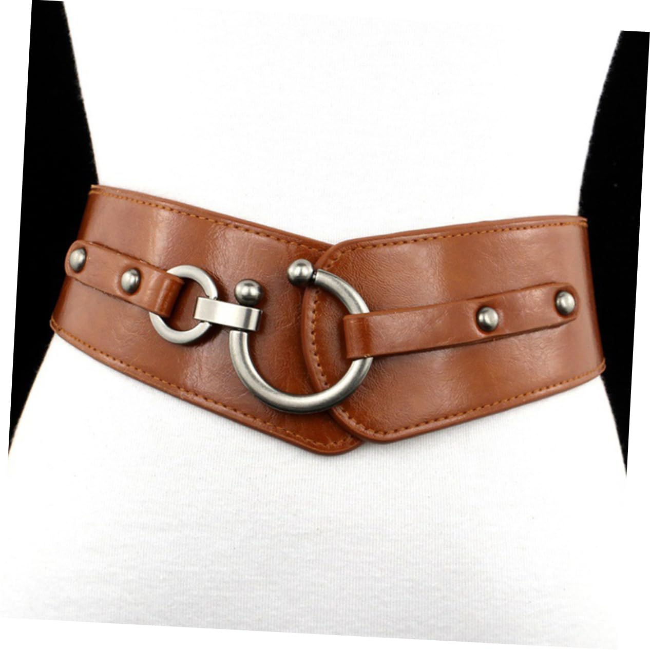 SHERCHPRY 2 Cinturones Anchos Para Mujer Con Hebilla De Aleación Refinada Para Vestidos Y Suéteres.