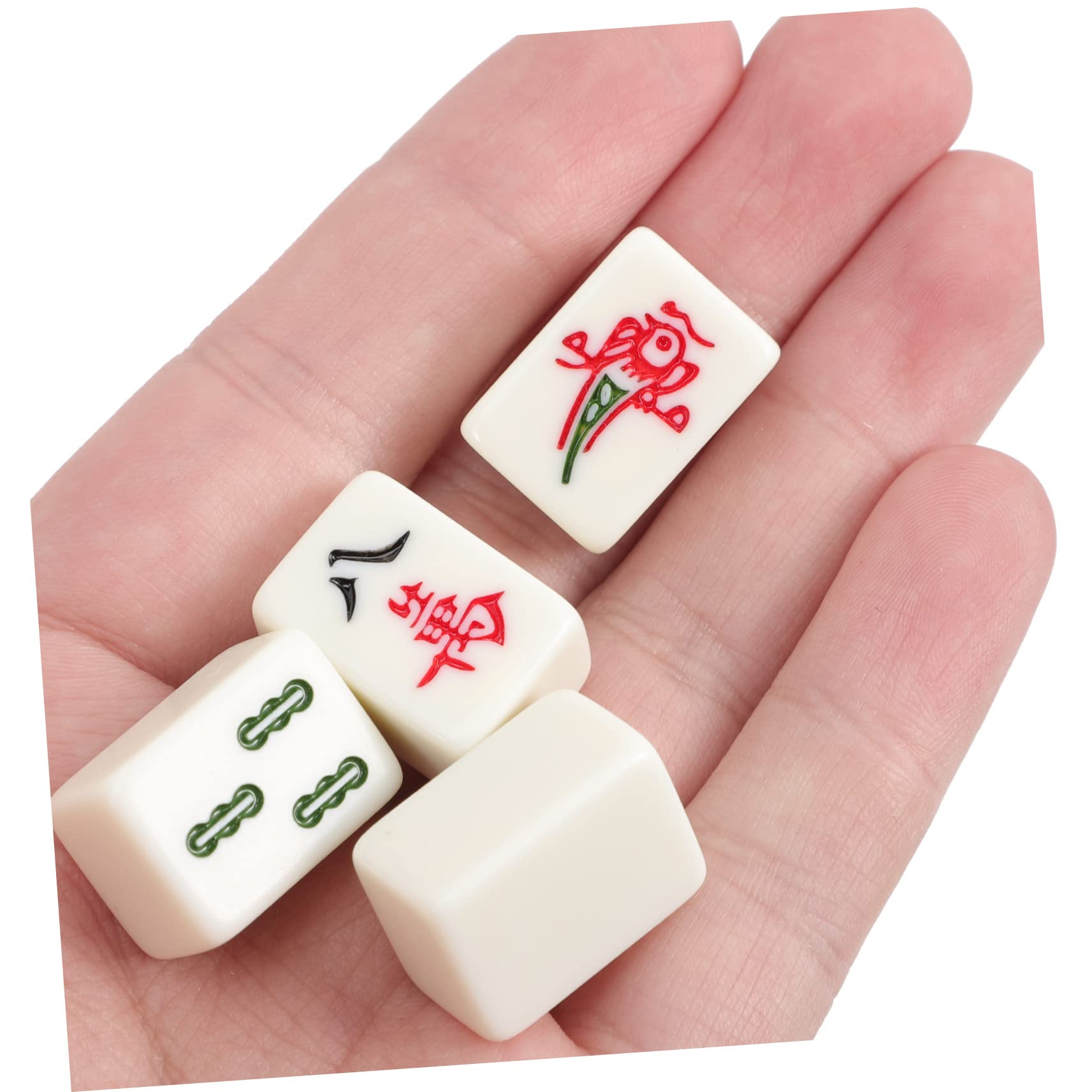 Mini Jeu de Mahjong Chinois 2,0cm en Acrylique, 1 Set Portable