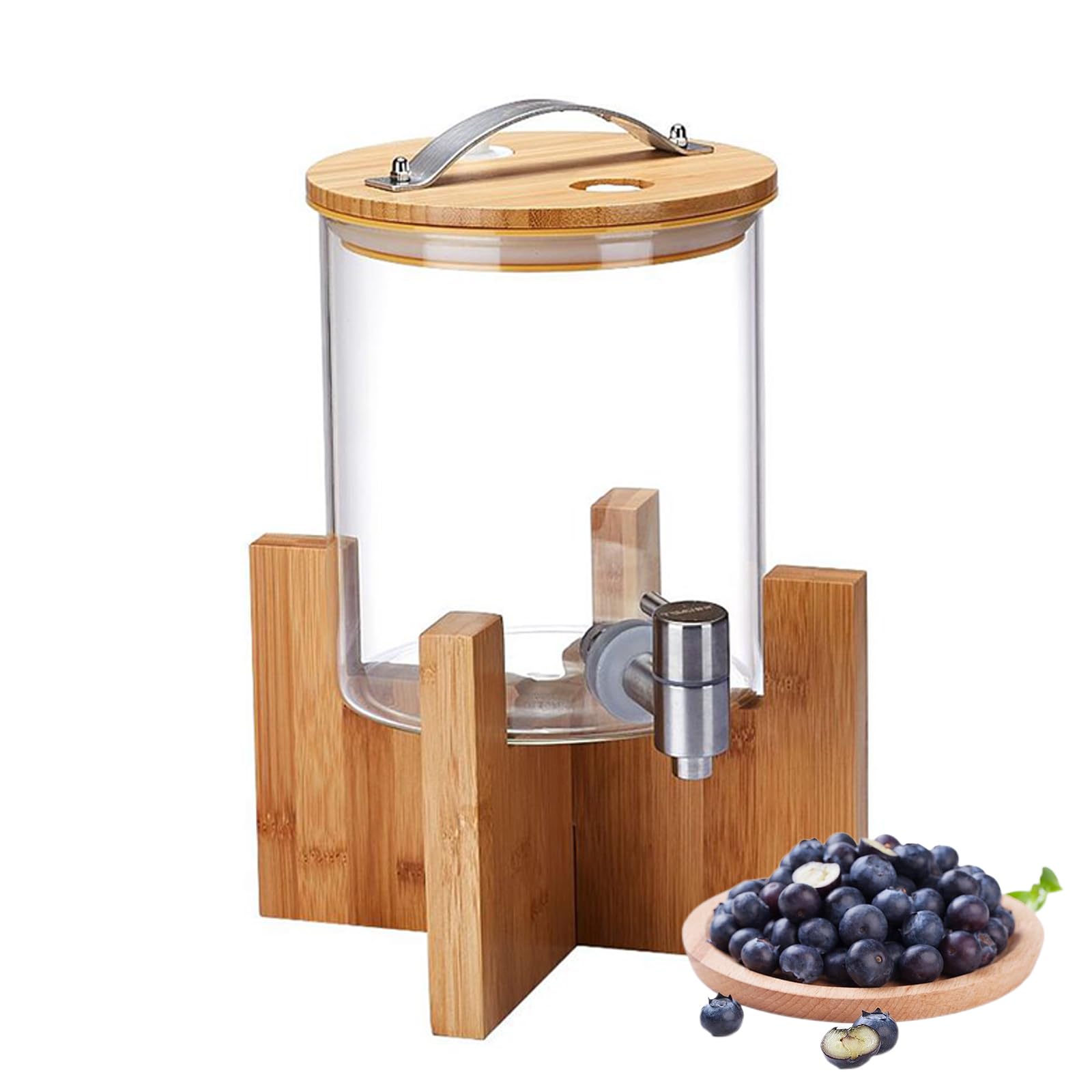 AYCDL Beverage Dispenser with Stand, Drink Dispenser with Spigot for Hot or Cold Drinks, Ideal for Water, Juice, Iced Tea - for Parties and Events,3L