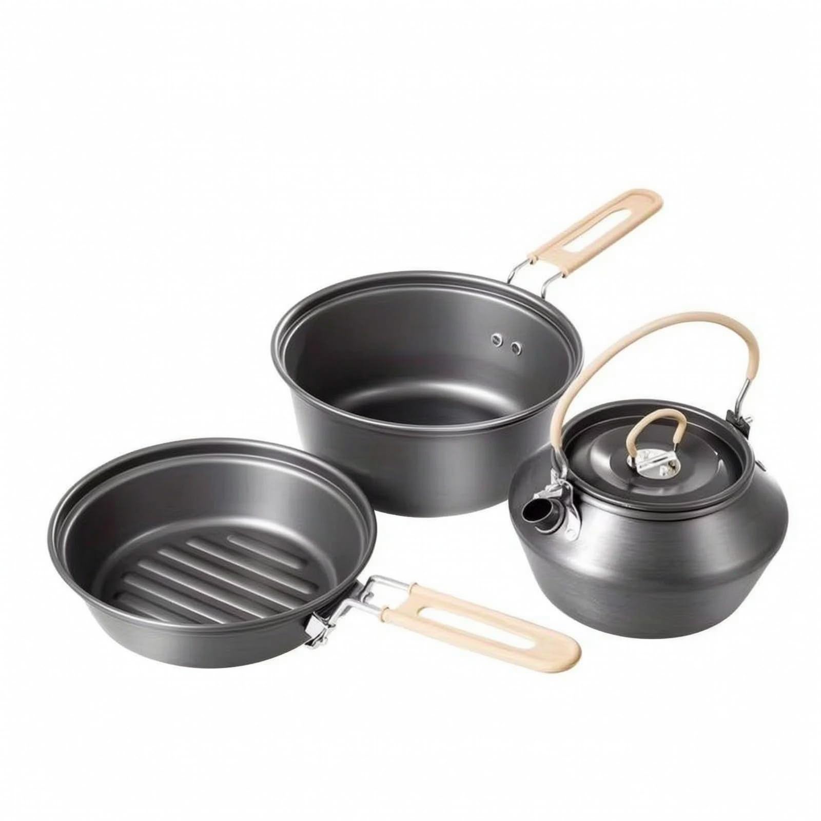 3 Pièces Cocotte Camping Pliable