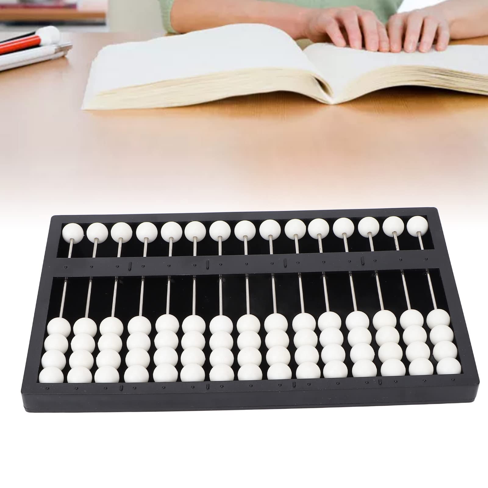 Septpenta Abaco per Non Vedenti, 6,3 X 3,5 X 0,4 Pollici Abaco a 15 Colonne per Non Vedenti, Design con Angoli Arrotondati, Ideale per Insegnare a Bambini e Adulti a Calcolare Rapidamente