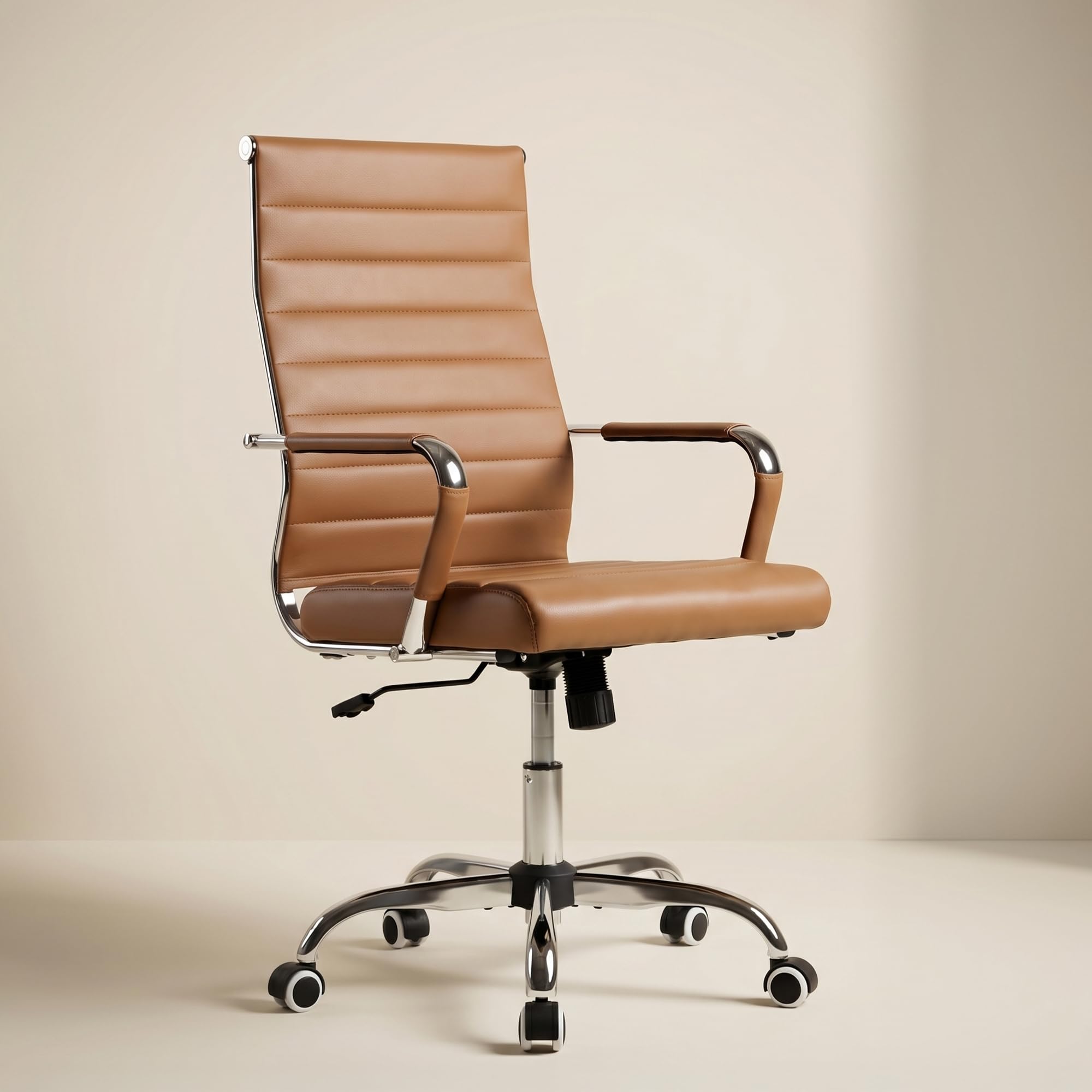 Lepdep Ribbed Leather Office Chair