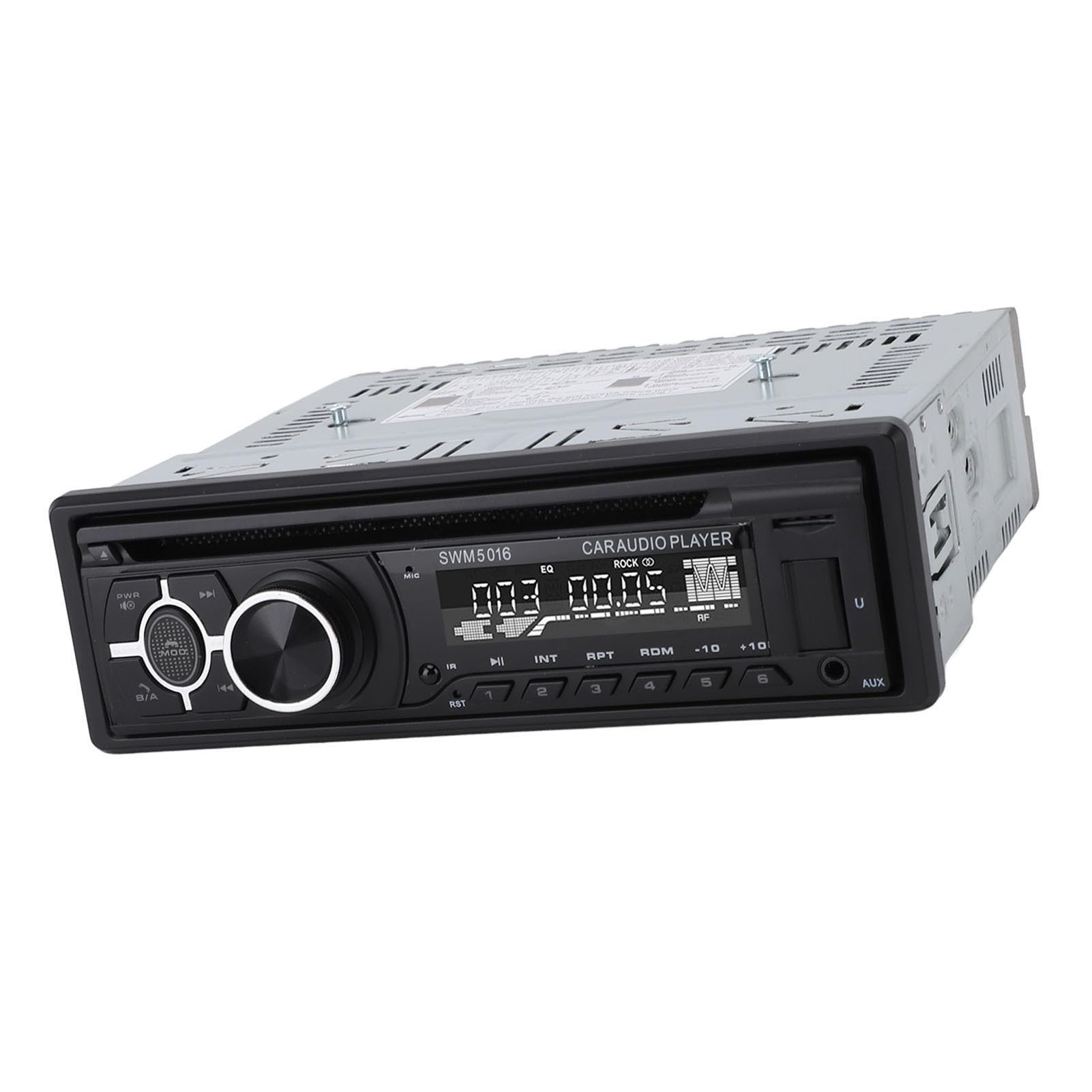 Autoradio, CD DVD Bluetooth USB Lecteur Audio Récepteur AM/FM Radio APP Contrôle MP3 SD AUX, 18 Station Radio Préréglée pour Voitures Camions RV