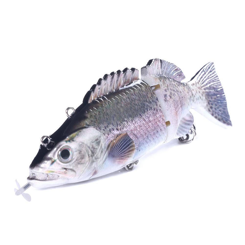 Drfeify Esca da Pesca Elettronica, Esca Bionica Illuminata a LED con Ricarica USB con Squame di Pesce Stampate in 3D e Trasferimento del Peso della Sfera in Acciaio, per la Pesca in